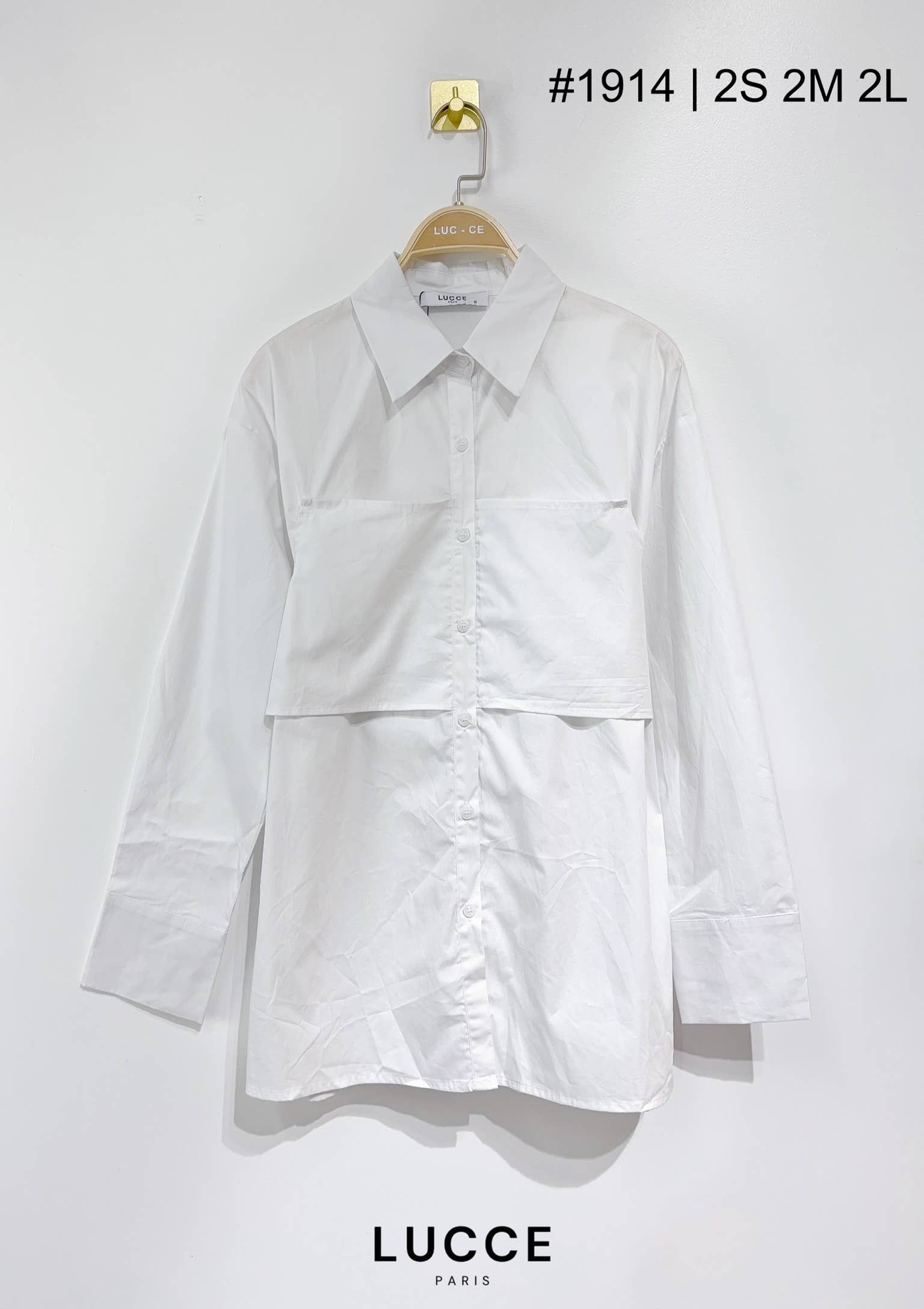 LUCCE - Vente Chemise à col boutonné – femme - Chemise à nouer dans le dos - CH19140