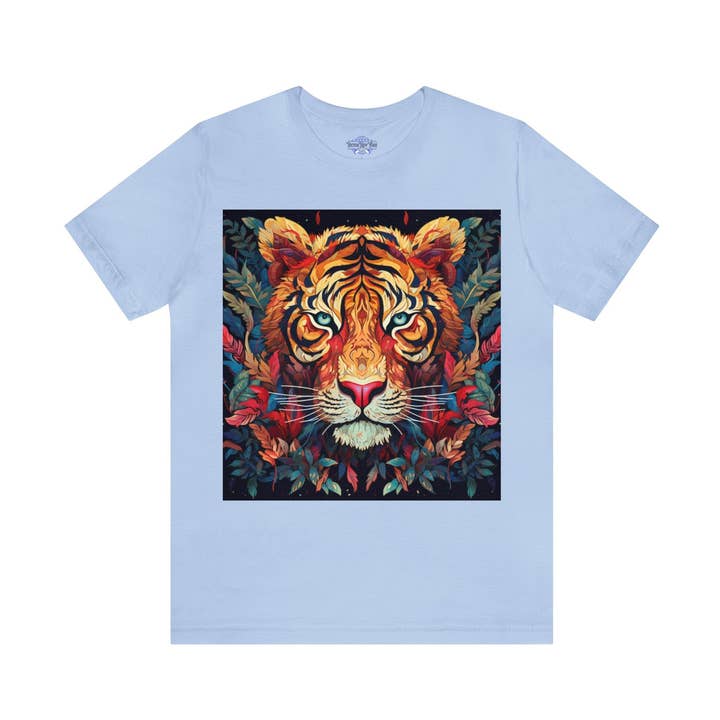 Farverig Tiger Head Art T-shirt for engroshandel hos Victorholistics