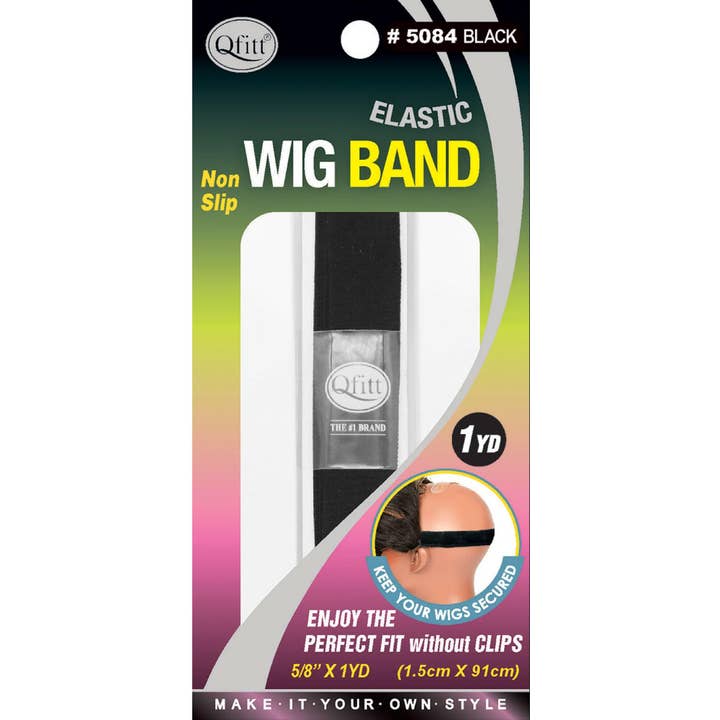 KT Supply - Wholesale Wig/hair piece - Qfitt Elastic Wig Band 5/8" X 1 Yard Black
