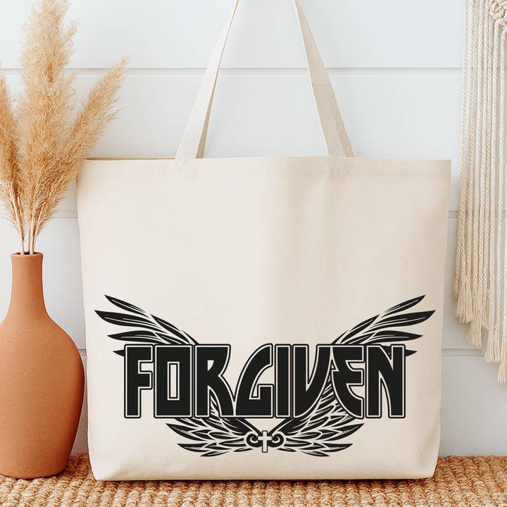 Faithbased Book Bag | Religious Gift | Canvas Tote | Forgive for wholesale by ATTA TOOD LLC