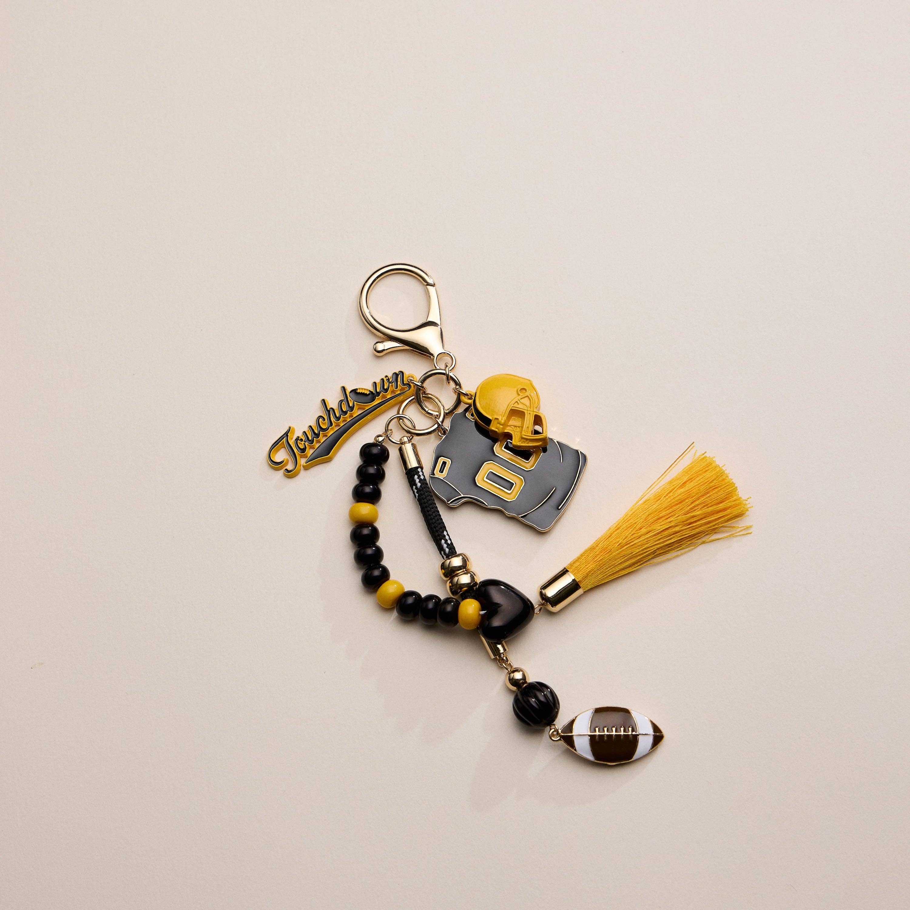 Lilla Haven - Wholesale Keychain - Women's - Gameday Football Keychain – Football Jersey, Helmet, Touchdown Charm & Tassel Bag Accessory13