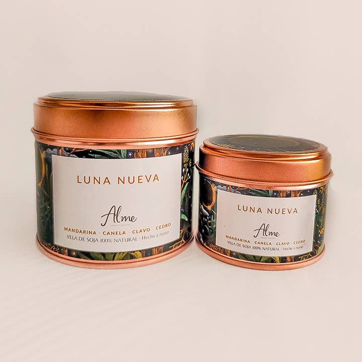Alme Organic - Wholesale Jar/Filled Candle - LUNA NUEVA Wick wooden candle 0