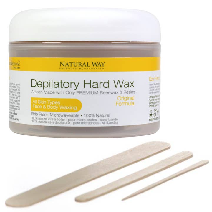 Natural Way Products – wholesale Produkt för borttagning av kroppsbehåring – Natural Way Hård Vax: Ansikte & Kroppsvaxning | Nybörjarkit: Originalformel Mikrovågsbar - 8oz