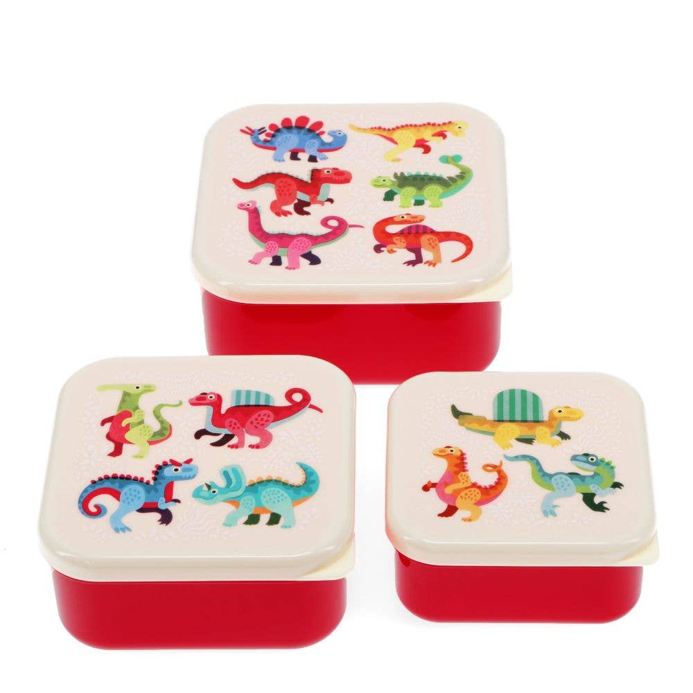 Bobangles - Wholesale Snack box – Child & baby - Rex London Snack Box Set of 3 - Baby Dinosaur0