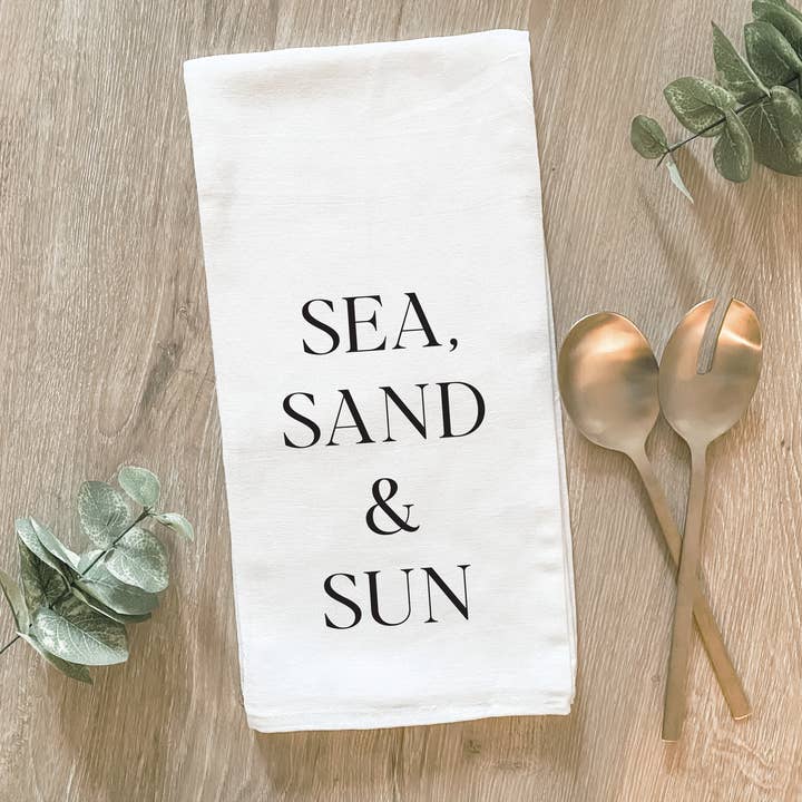Sea, Sand & Sun - Cotton Tea Towel for wholesale by Lissi Designs