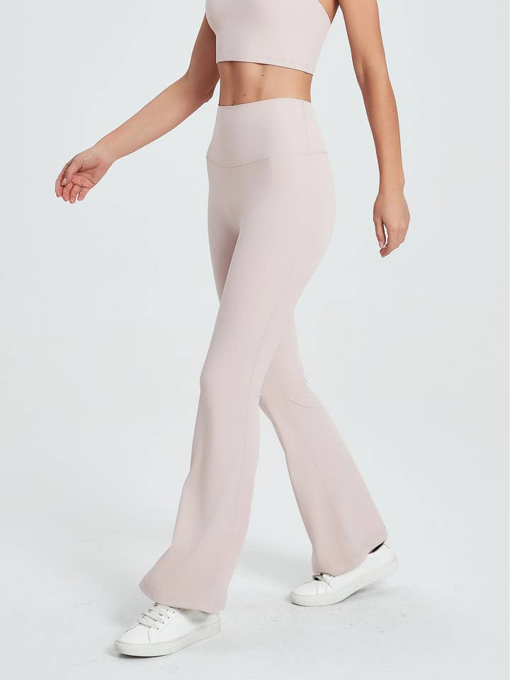91thelabel - Vente Pantalon de sport – femme - Pantalon de yoga taille haute évasé sculptant Athena12
