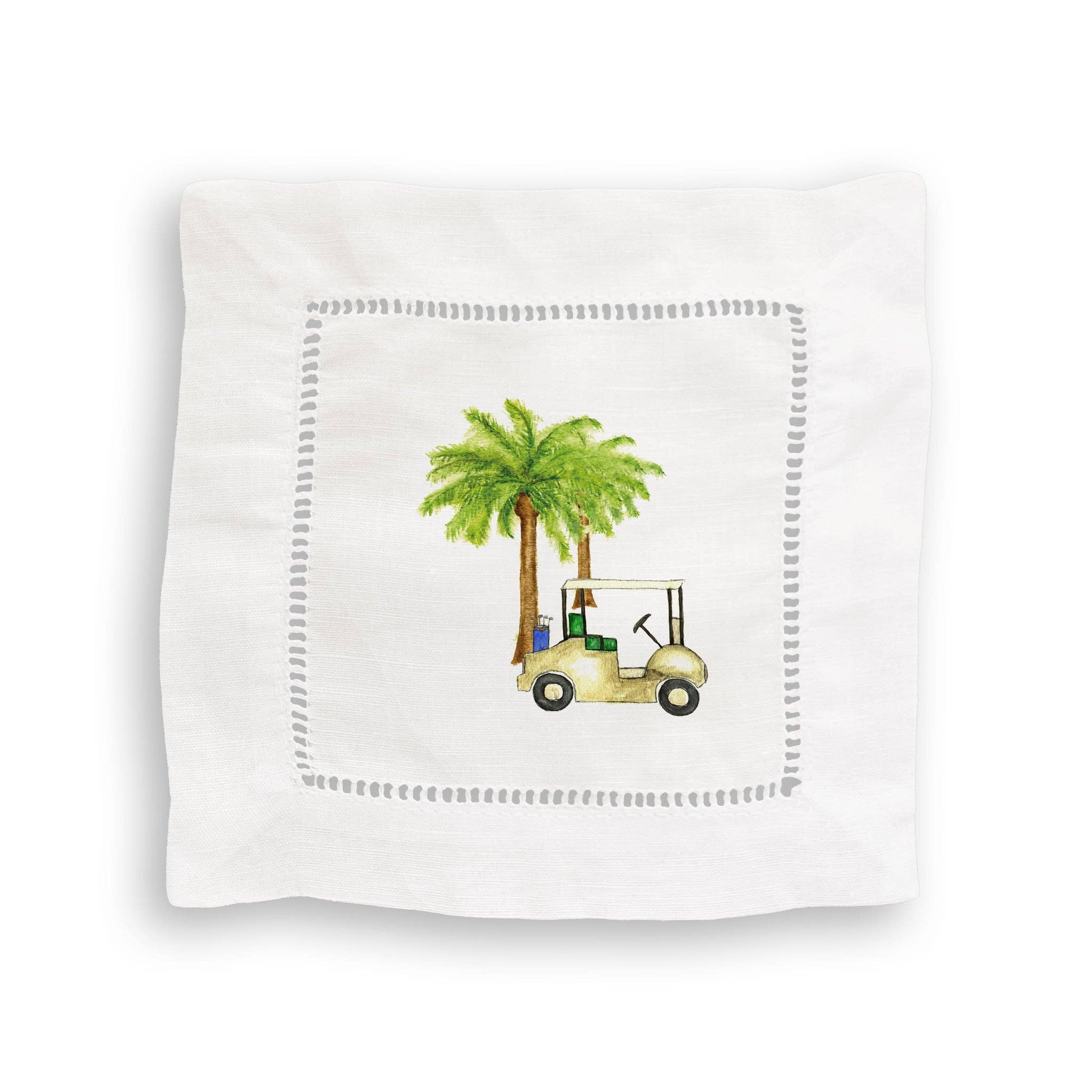 French Graffiti - Wholesale Tea Towel - Golf Cart with Palm Trees4