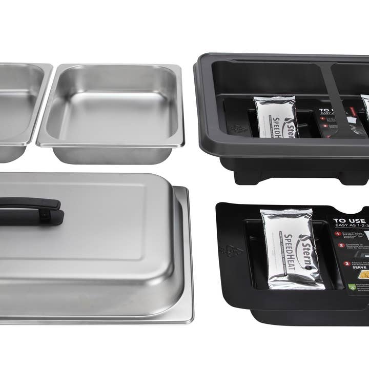 Sistema di riscaldamento per alimenti riutilizzabile Sterno SpeedHeat, senza fiamma per la vendita all'ingrosso da parte di Sterno