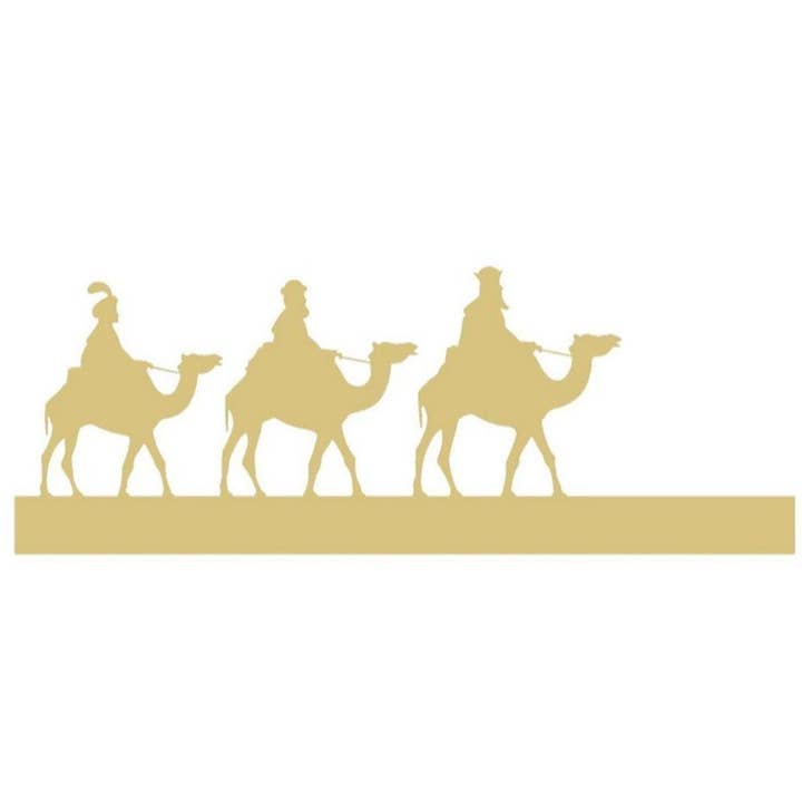 Wisemen Scene Unfinished Wood Cutout Style 1 for wholesale by Diverse Woodworking