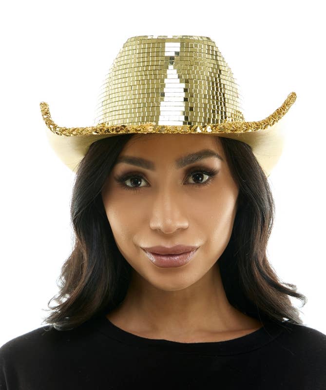 KBW Global Corp. - Wholesale Cowboy hat – Unisex - Gold Mirror Cowboy Hat
