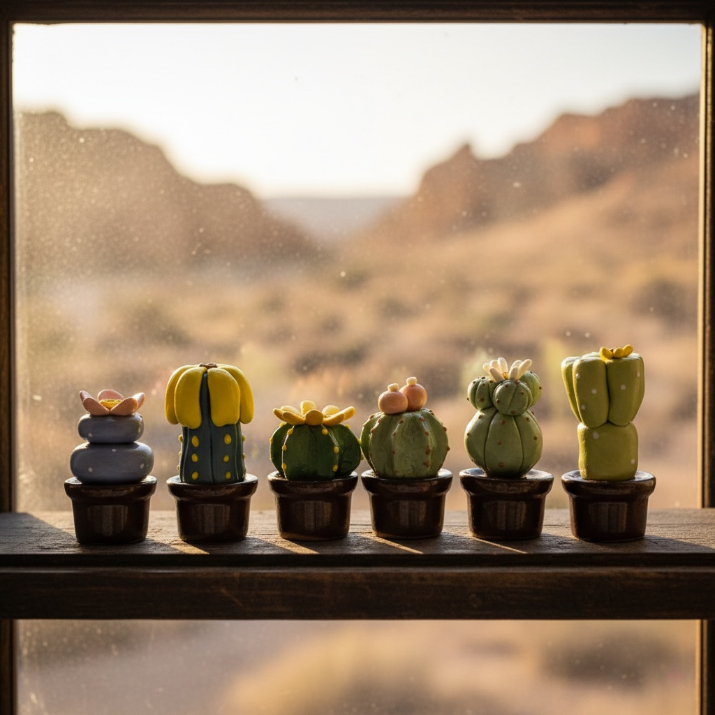 Otterware – wholesale Decorative figurine – Handmade Miniature Ceramic Cactus & Succulent Figurines8