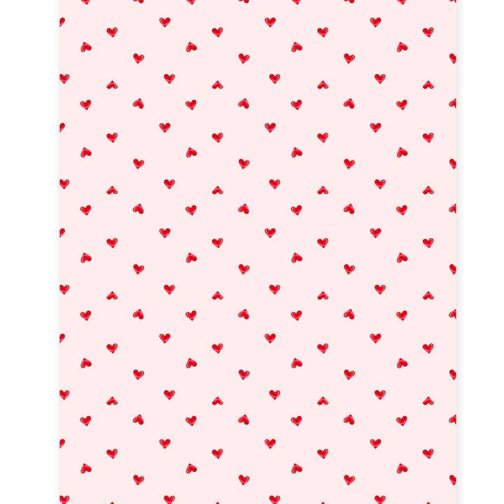 Cami Monet - Wholesale Disposable Table Cover/Runner - Ditsy Hearts Table Runner (Valentine's Day Party)