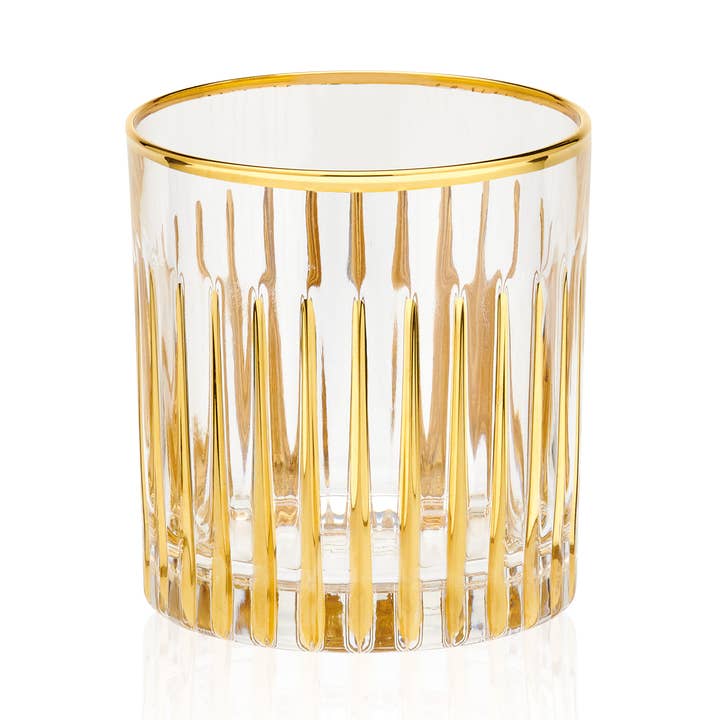 Alice Sturzinger LLC - Wholesale Shot Glass - Timeless Crystal Gold Shot Glass - Venetian Glass
