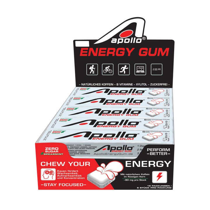 Apollo® Energy Gum Tray - 15 packs for wholesale by Apollo Energy Gum