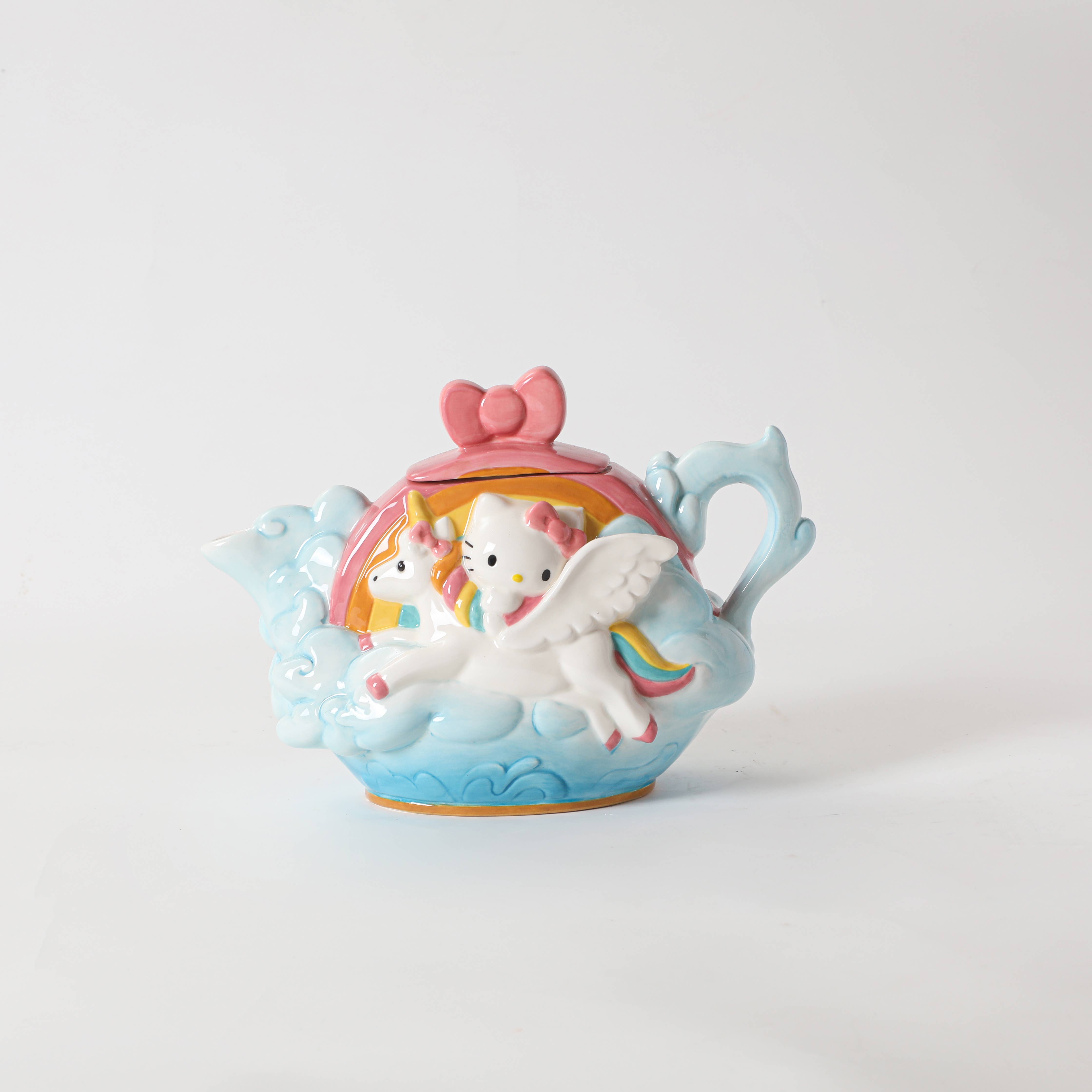 Blue Sky Clayworks - Wholesale Tea Pot - Hello Kitty and Unicorn Mystical Teapot
