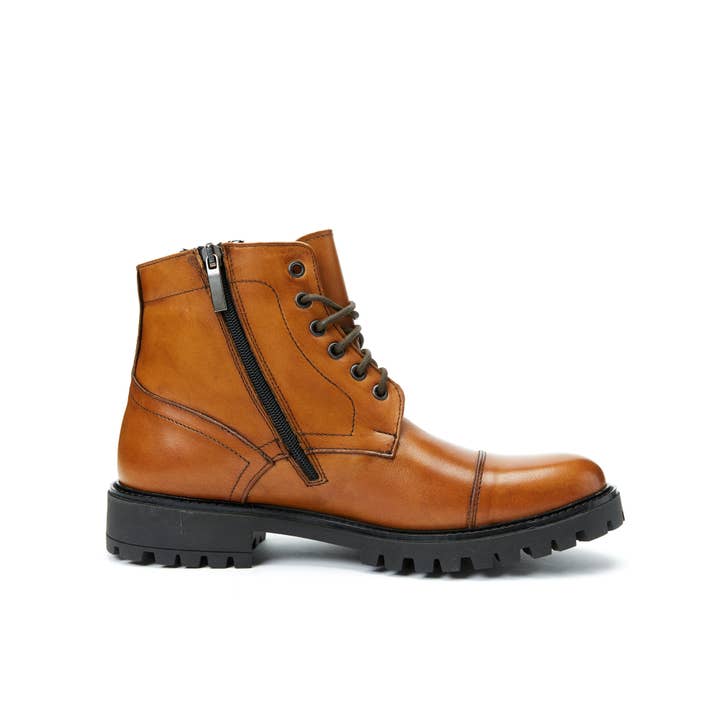 Frank Daniel - Vendita all'ingrosso Stivaletti Chelsea - Uomo - Stivaletti di colore cognac da uomo. Made in Italy5