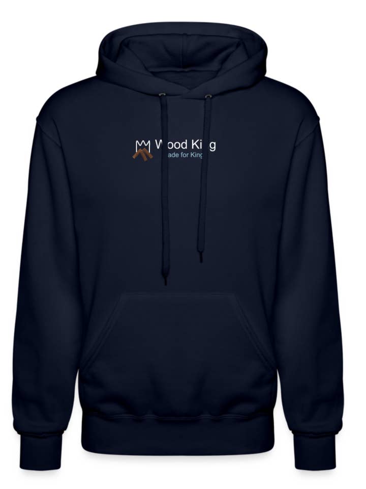 Felpa con cappuccio Wood King normale blu scuro unisex per la vendita all'ingrosso da parte di Wood King fashion