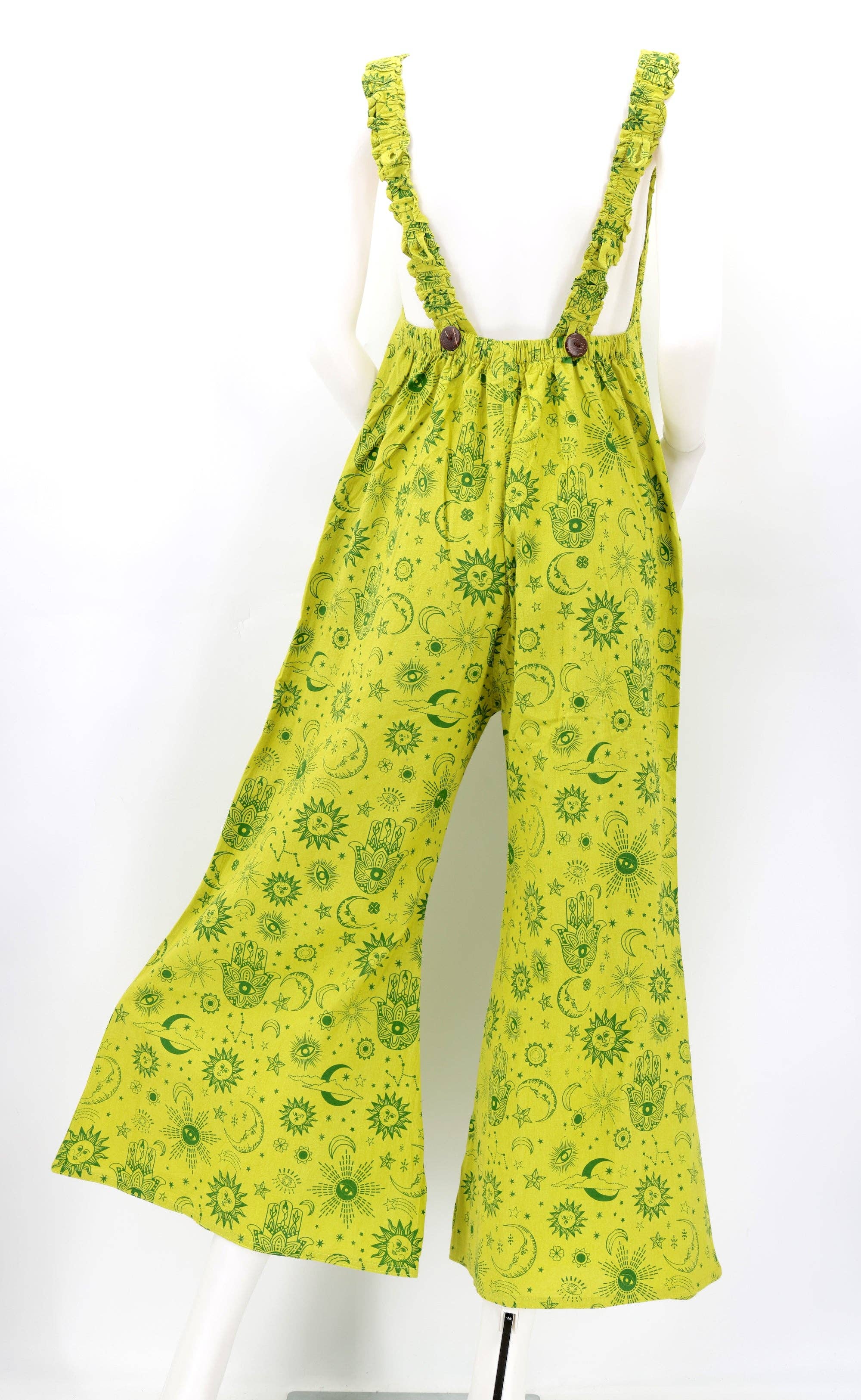 Himalaya Handmade - Wholesale Overalls - Women's - Cotton Hippie Handmade Celestial Print Wide Leg Bohemian Overalls6