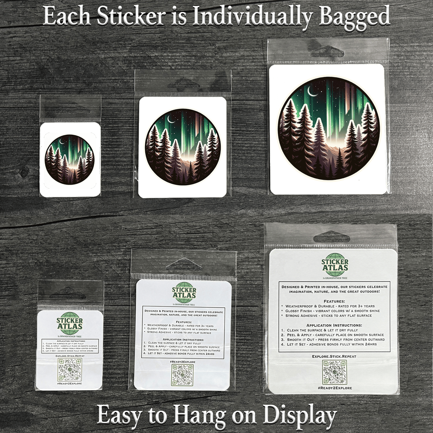 Sticker Atlas - Wholesale Sticker - Northern Lights Sticker1