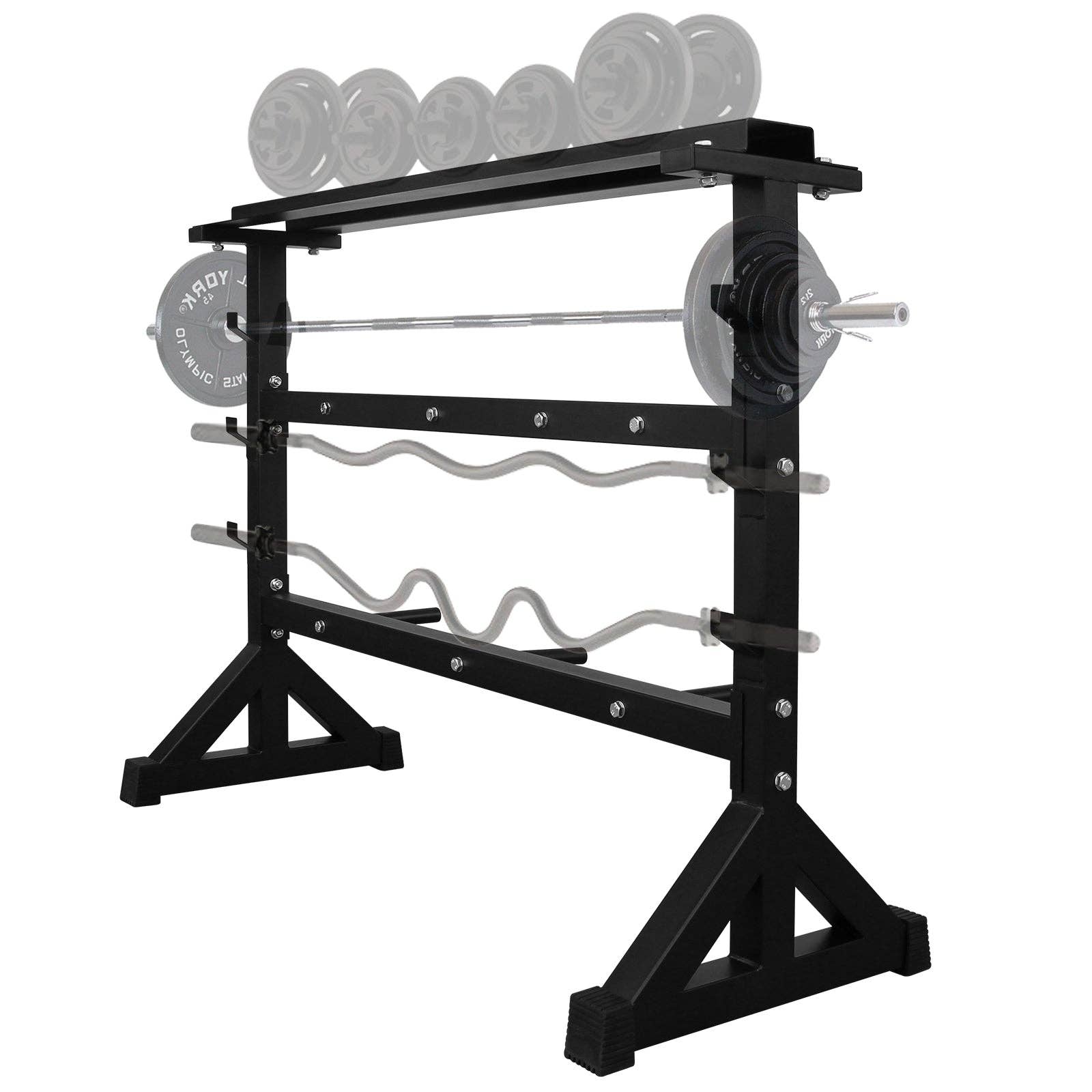 39F Inc. - Wholesale Fitness Equipment - Heavy Duty Dumbbell & Barbell Storage Rack Stand, Black0