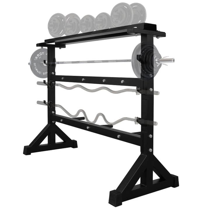 39F Inc. - Wholesale Fitness Equipment - Heavy Duty Dumbbell & Barbell Storage Rack Stand, Black