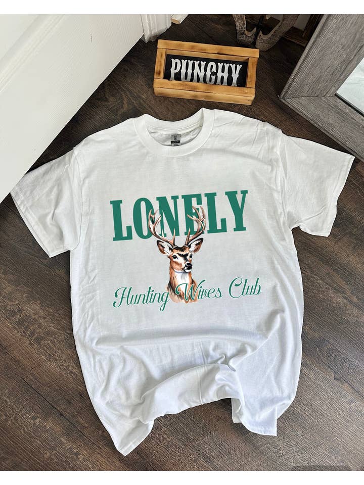 Gunpowder and Glam Boutique - Wholesale T-Shirt (Graphic) - Women's - Lonely Hunting Wives Club Tee or Crewneck 2