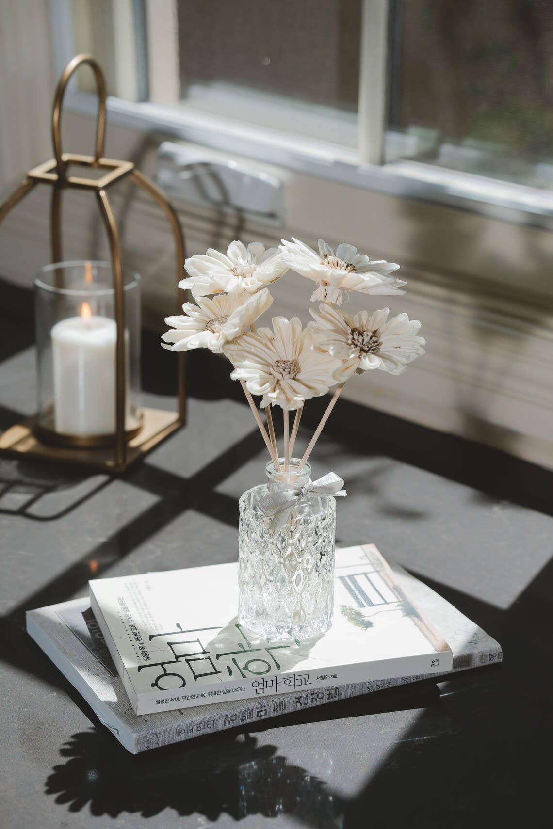 Bloom & Bowery - Wholesale Reed Diffuser - Sola Wood Sunflowers on Reed Stems for Reed Diffuser