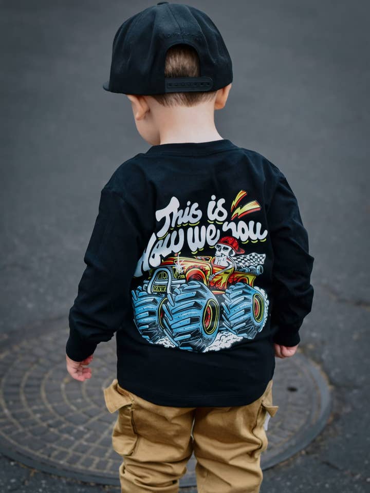 RadnWyld - Wholesale Screen Printed T-Shirt - Kids - This is How We Roll Long Sleeve