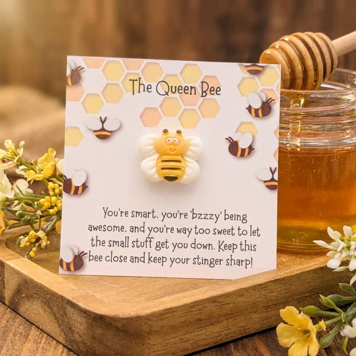 Bumble Bee Pocket Hug Emotional Support Card Keepsake Token for wholesale by Pocket Hugs Co