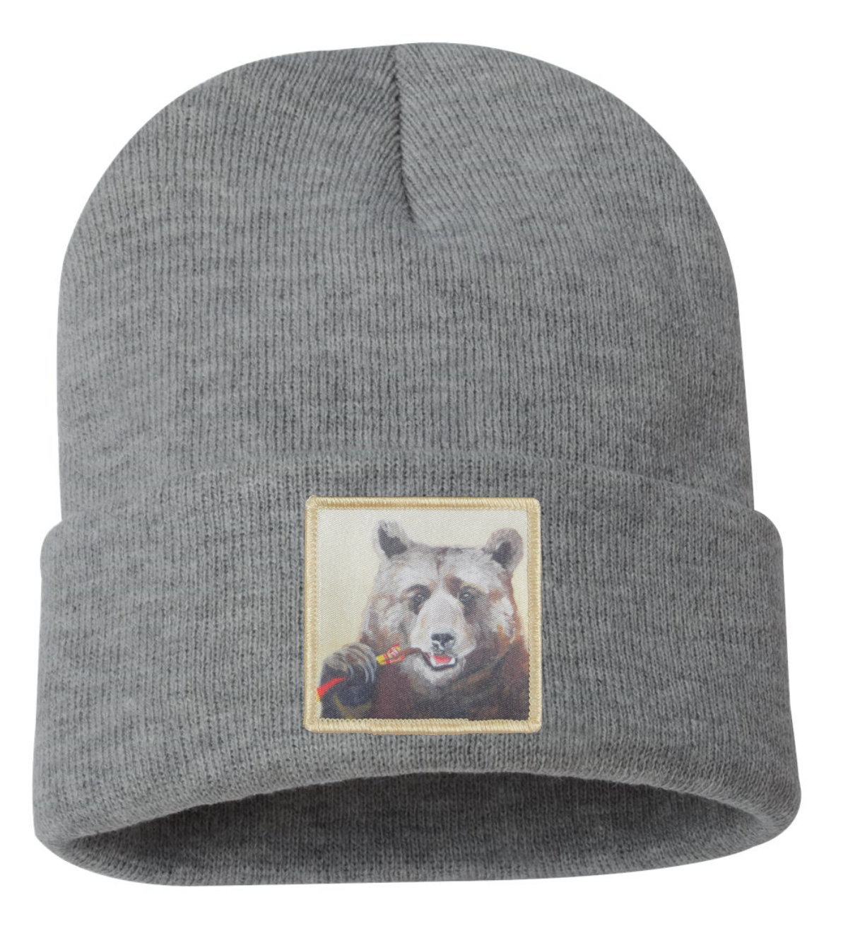 FLYN - Wholesale Beanie - Unisex - Slim Jimmy Bear Olive Beanie3