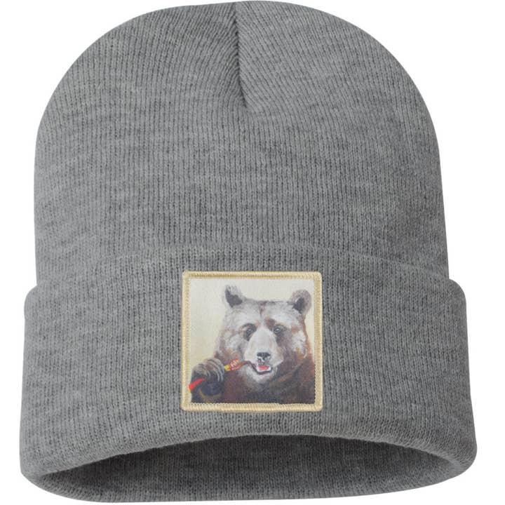FLYN - Wholesale Beanie - Unisex - Slim Jimmy Bear Olive Beanie3