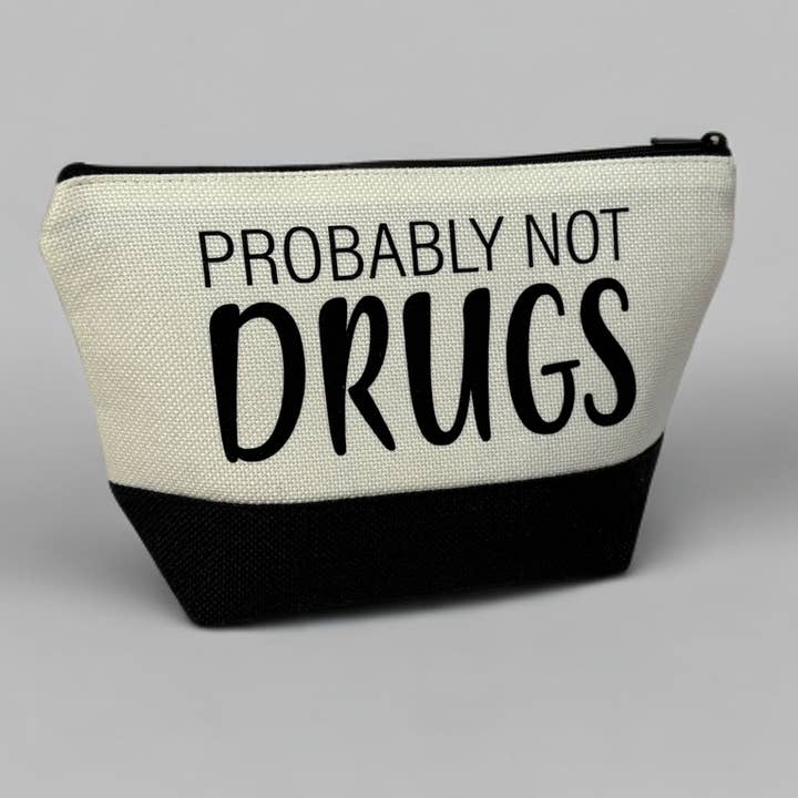 Waarschijnlijk geen drugs, canvas etui met ritssluiting voor wholesale door Snarky Pants Studios