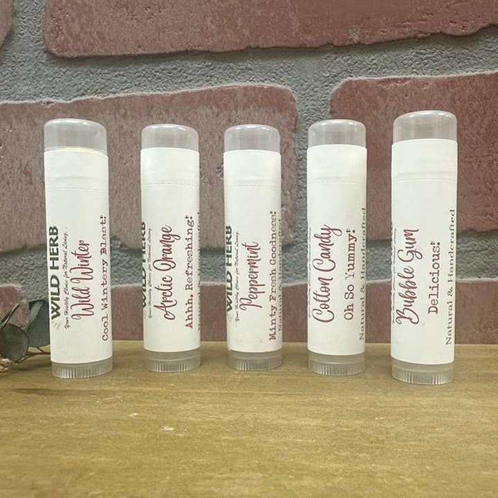 Moisturizing Lip Balm Natural Ingredients Chap Lip Stick for wholesale by Wild Herb Soap Co