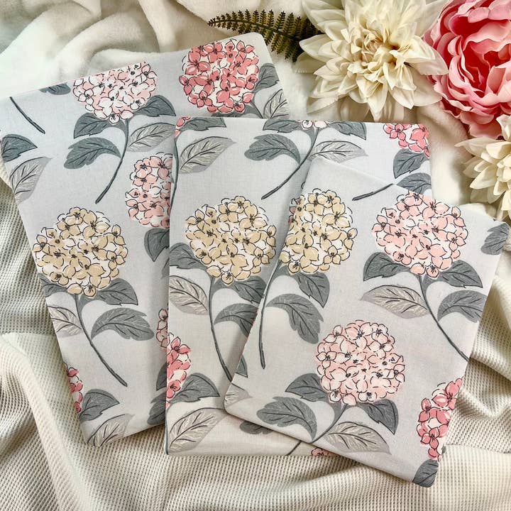 Dagger and Rose - Wholesale Book Cover - Pink Flowers on Gray Floral Book/Tablet Sleeve3