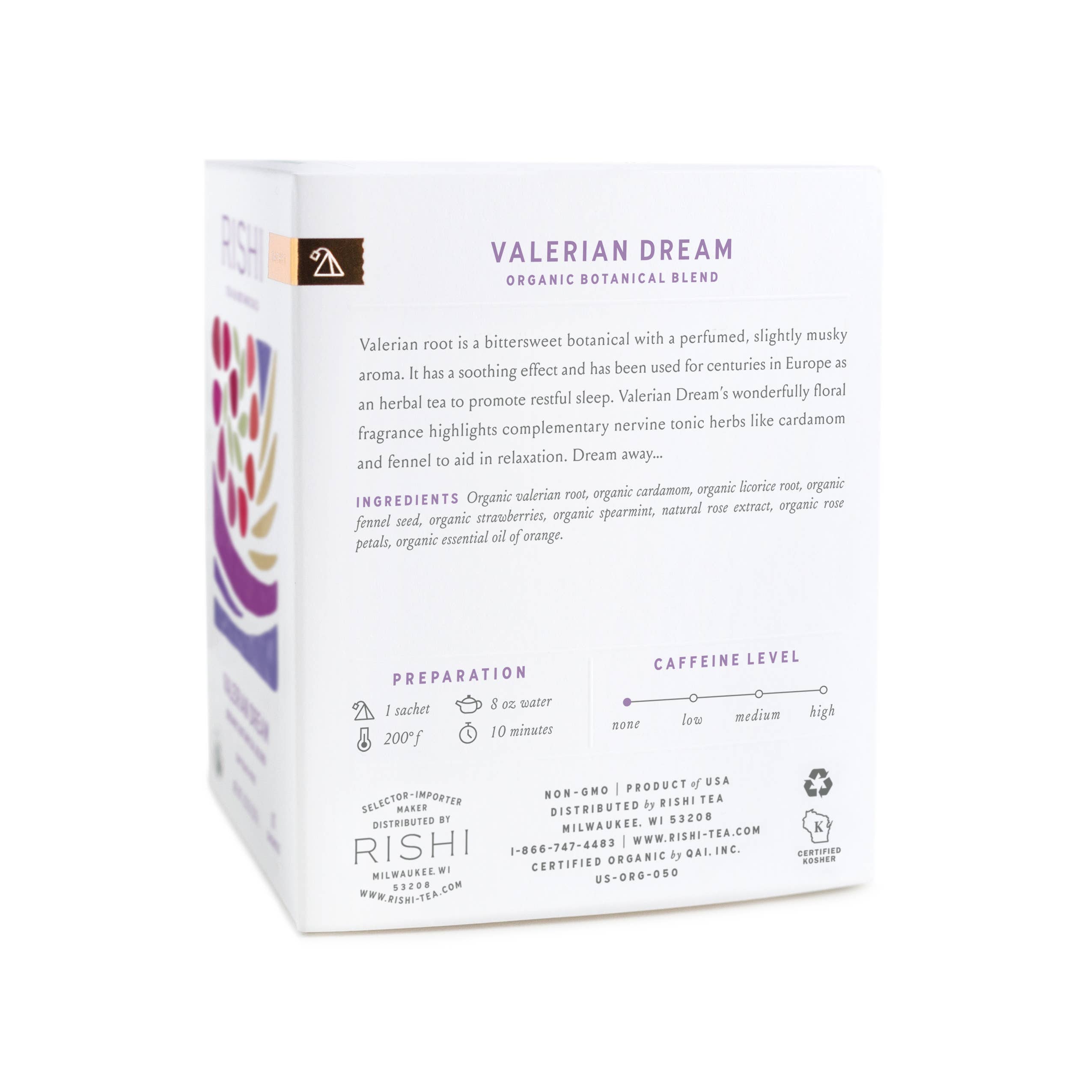 Rishi Tea & Botanicals - Wholesale Tea Bags - Valerian Dream Organic Herbal Tea Sachets2
