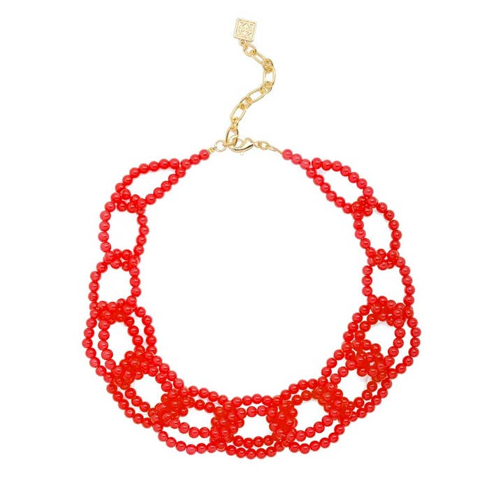 ZENZII Jewelry – Großhandel Perlenkette – Halskette mit Glasperlen und Gliederhalsband25