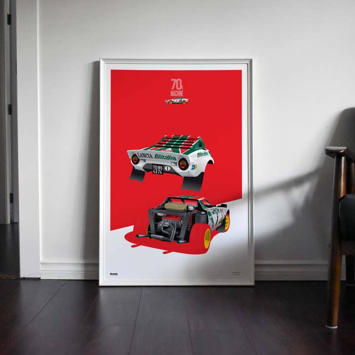 Ricardo Fine Car Artwork - Wholesale Art Print - Lancia Stratos HF, 19767