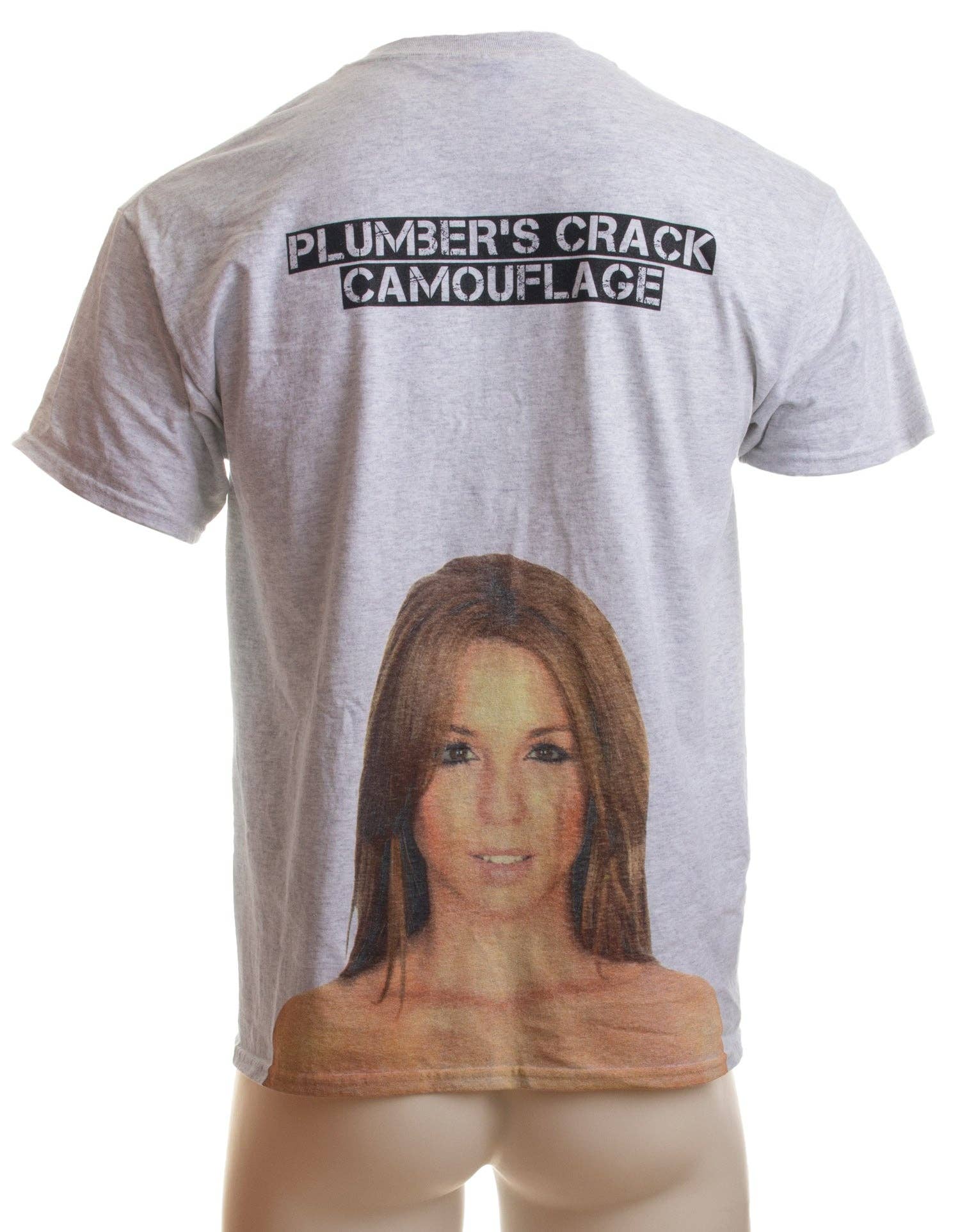 Ash Grey Plumber Crack Camouflage | Funny Father's Day, Dad Grandpa Humor Unisex T-shirt for wholesale on Faire2