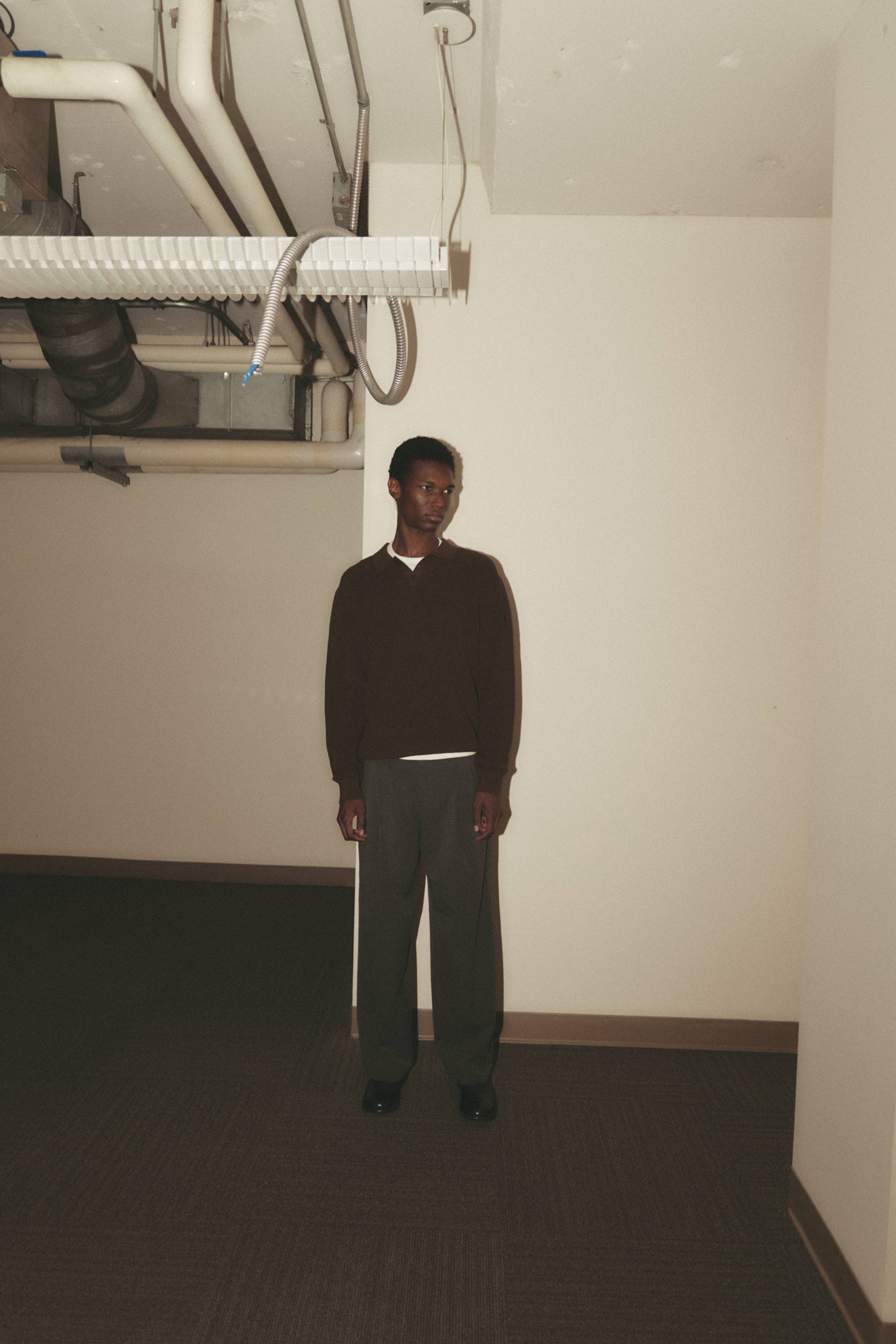 MOD REF - Wholesale Knit Sweater - Unisex - The Damien Sweater | Knit Polo Sweater Top14