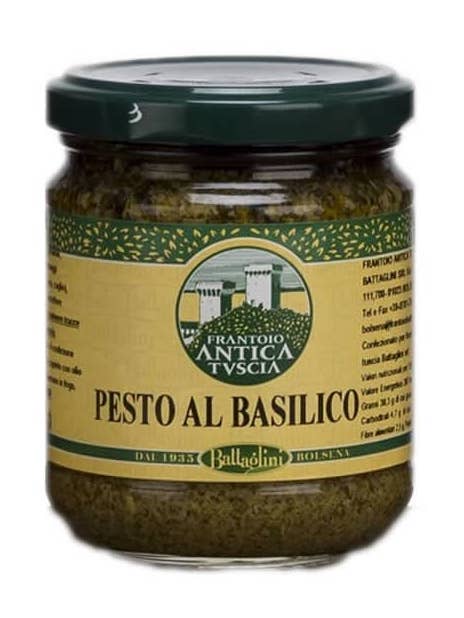 Pesto au basilic 180 g pour la vente par FRANTOIO BATTAGLINI
