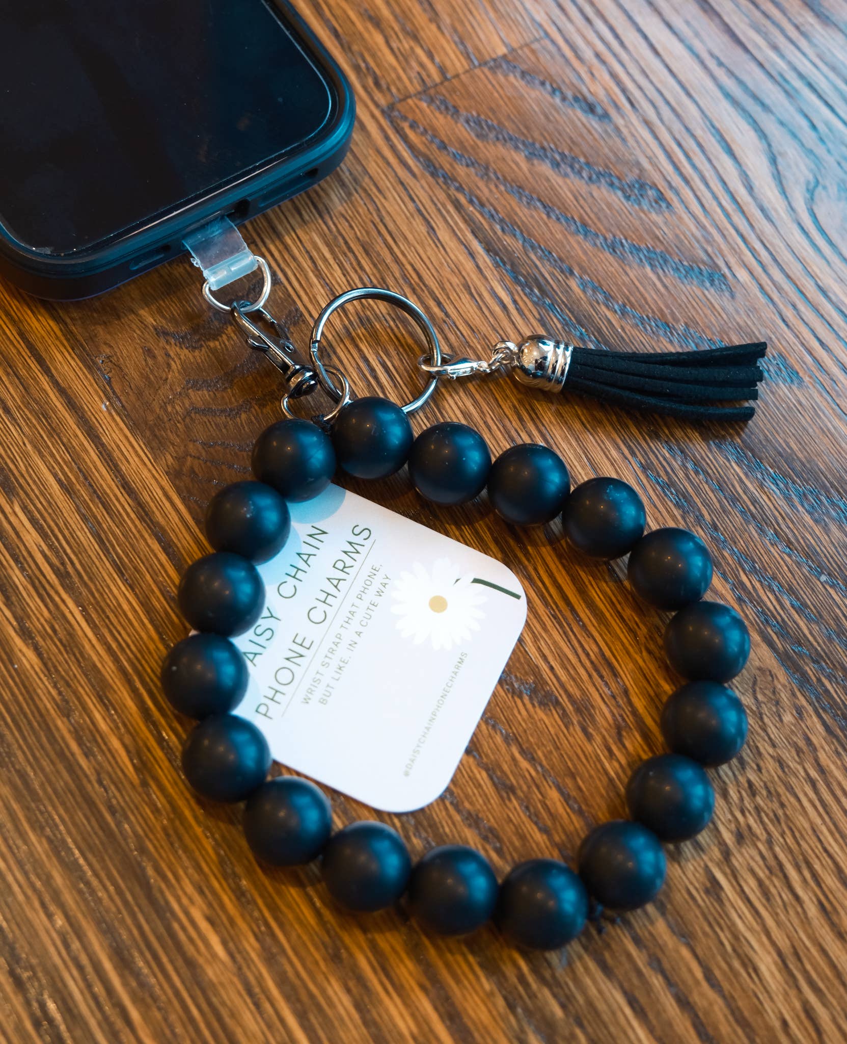 Daisy Chains Phone Charms - Wholesale Phonecase Strap - Silicone Bead Phone Charm Wristlet: Solid Colors13