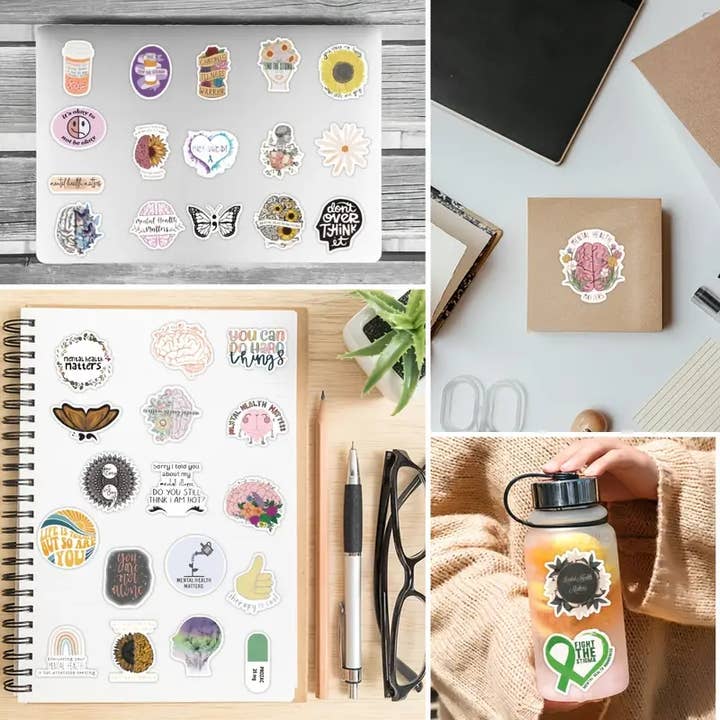 Magnifique Hearts - Wholesale Sticker - Mental Health Awareness stickers, Decals, Waterproof1