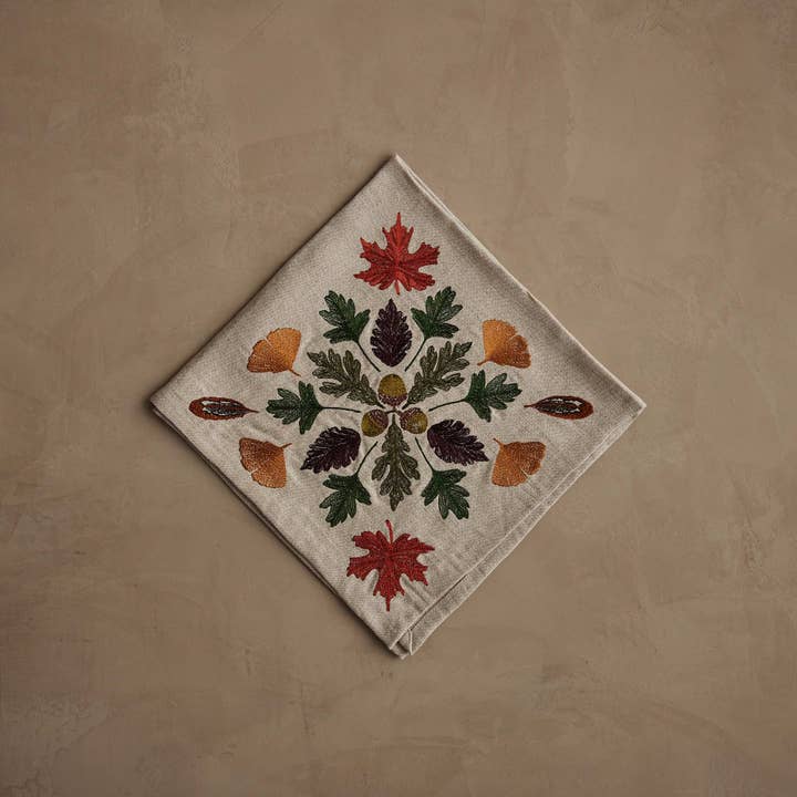 Serviette de table Pressed Leaves pour la vente par Coral & Tusk