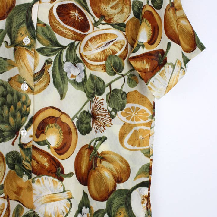 Sun's Out! - Wholesale Button Down Shirt - Women's - Vintage Short-Sleeve Button Up Blouse - Original Length33