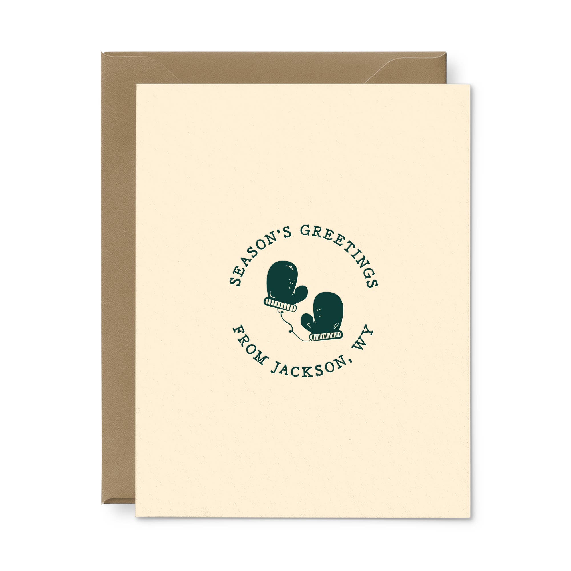 Ruff House Print Shop – wholesale Season’s Greetings card – Custom Holiday Greeting Card : Box of 63