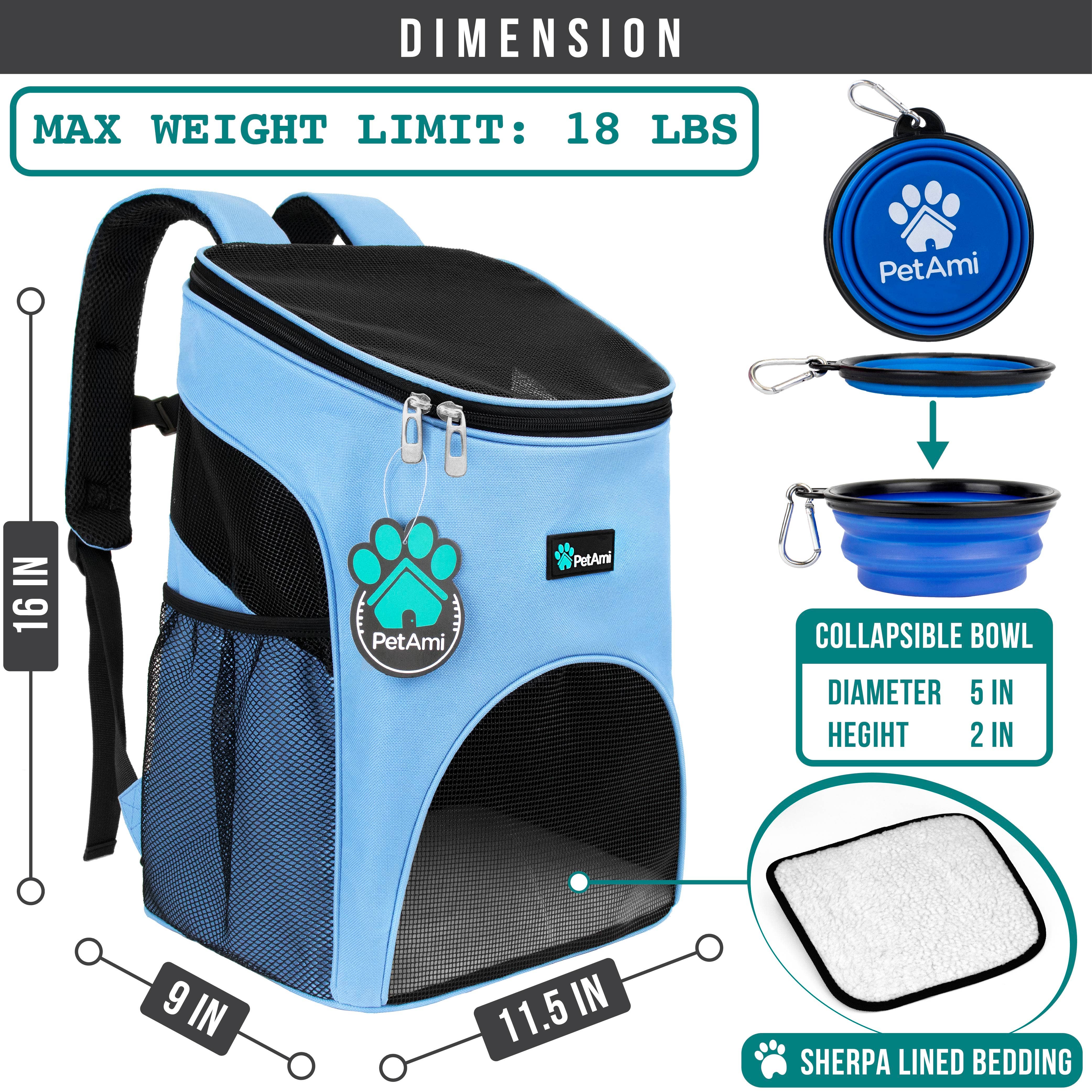 PetAmi - Vente Caisse de transport – chat et chien - Sac à dos pour animal avec entrée unique classique58