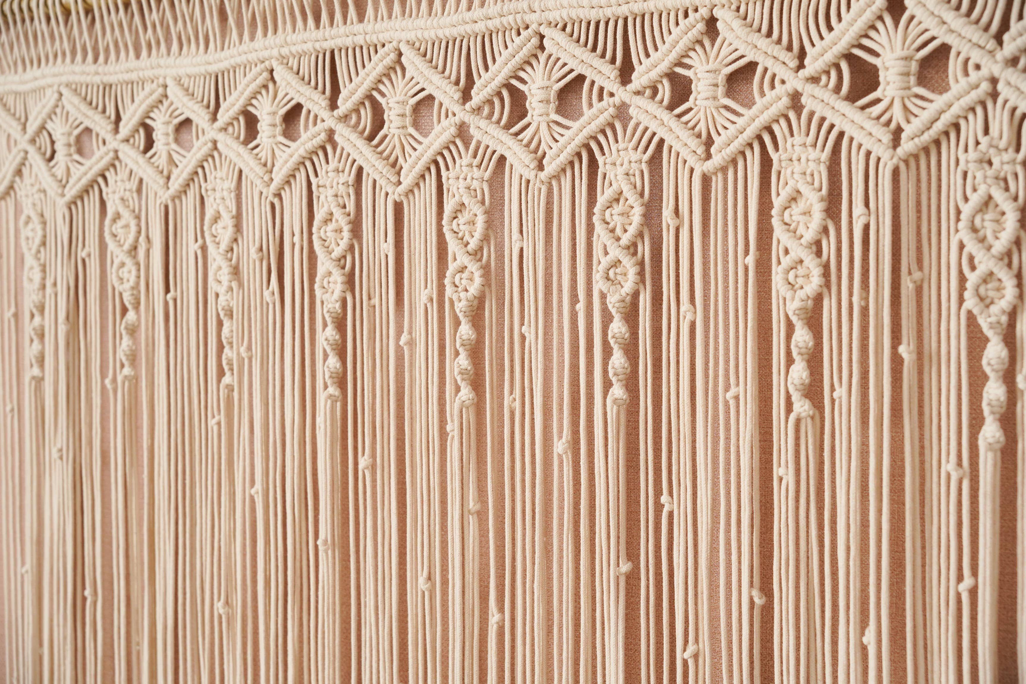 HeartCrafted - Vente Rideaux - Rideau macramé Boho pour porte et fenêtre C067