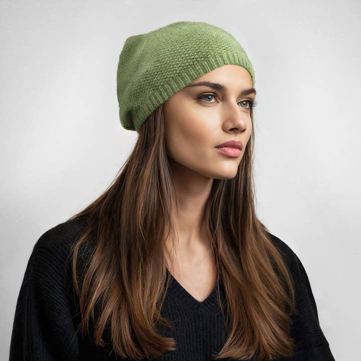 Portolano - Wholesale Beanie - Women's - CASHMERE STITCHED SLOUCHY HAT5