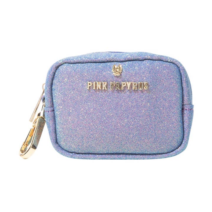 Jolie Purple Glitter Waste Bag Dispenser & Treat Pouch for wholesale by Pink Papyrus | Premium, Durable, & Stylish Dog Products