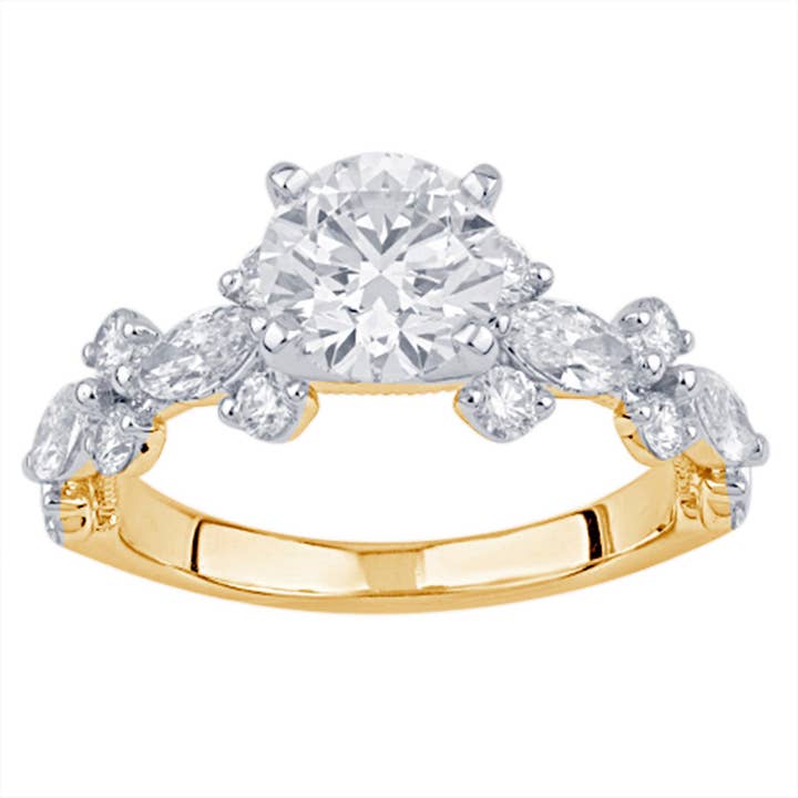 2,50 CTW Labodlade Diamant Förlovningsring 14 Kt Guld för wholesale av White Rock